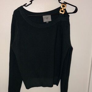 LIV Dark Green Crew Neck Sweater